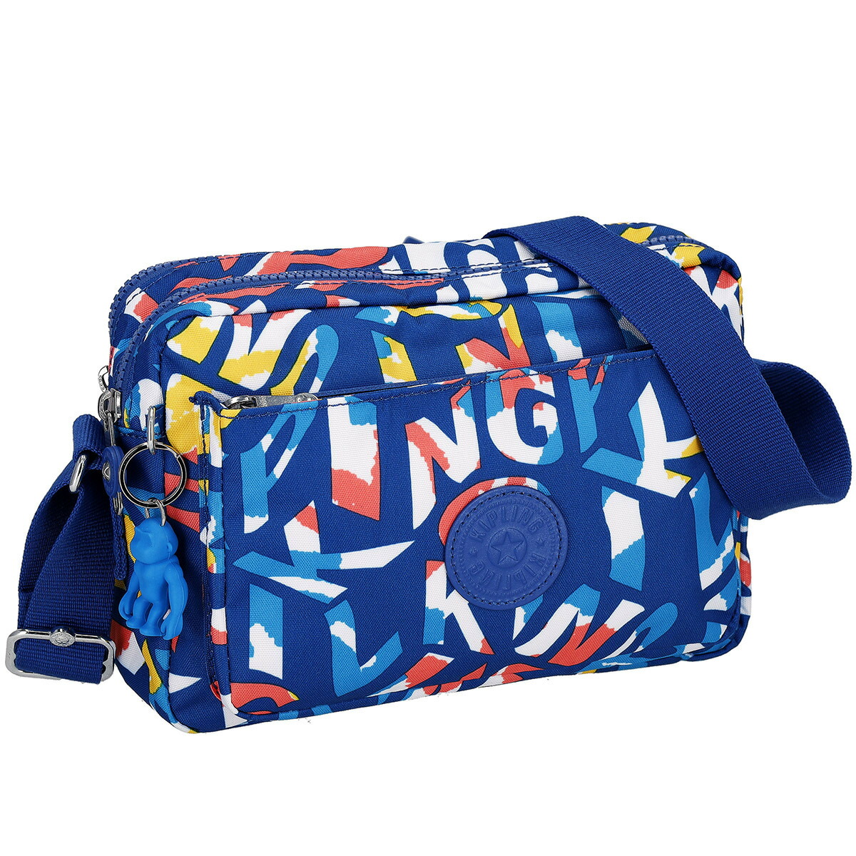 キプリング kipling バッグ ショルダーバッグ 斜め掛けバッグ KI6237 UZ9 ABANU M アバヌエム レディース ブルー+マルチカラー