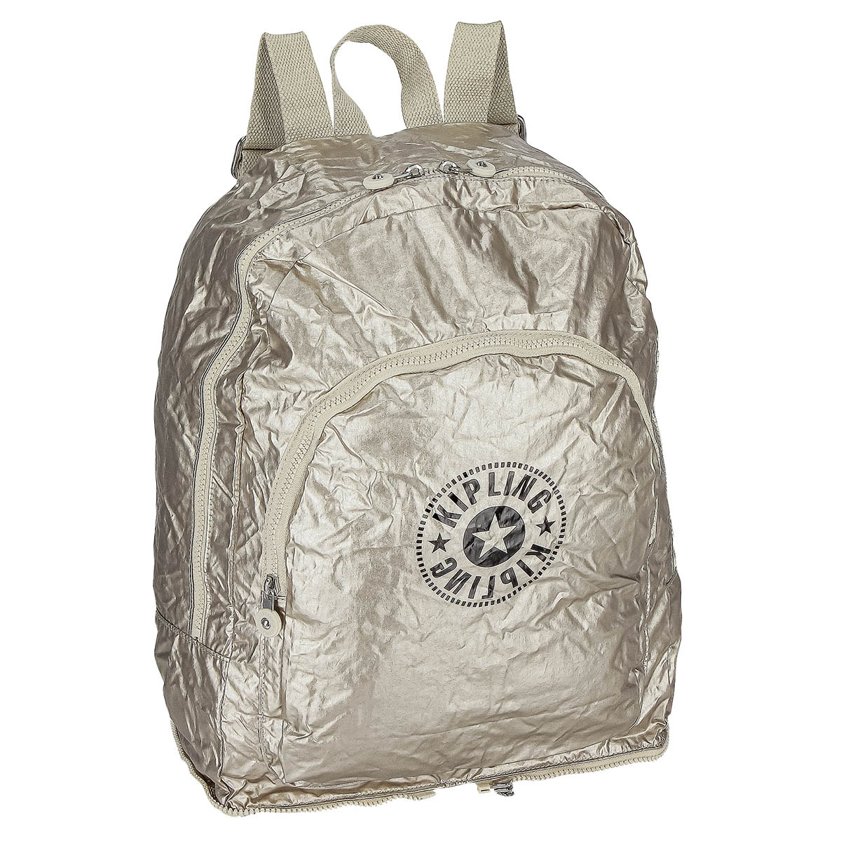 キプリング kipling バッグ リュックサック バックパック デイパック 折りたたみ ポーチ KI6877 68A レディース CLOUD METAL C クラウドメタルコンボ シャンパンゴールド｜Salada Bowl-おしゃれブランド通販 12,000円