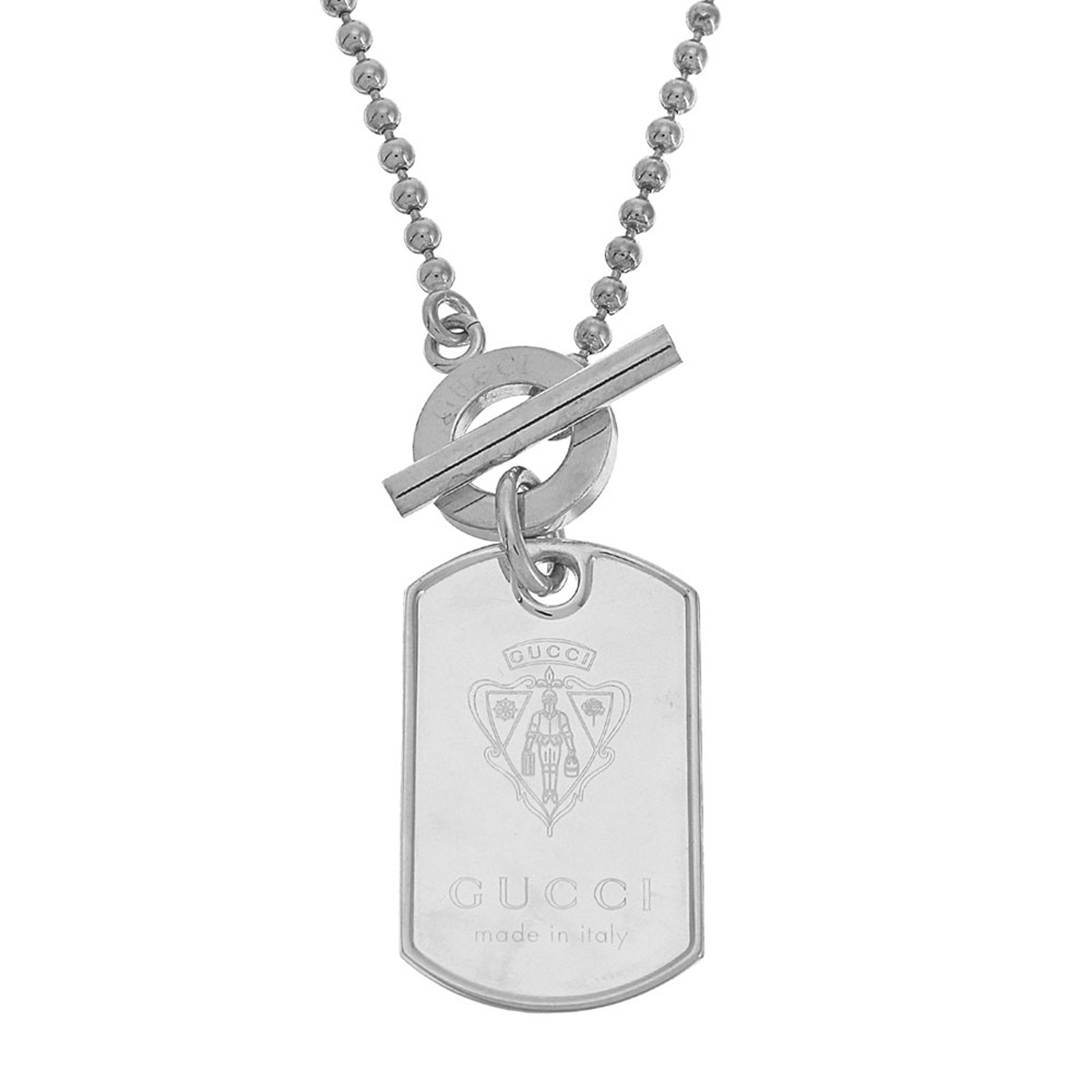 楽天市場 グッチ Gucci ネックレス Dogtag Nckl Crest J8400 8106 ドッグタグ クレスト ネックレス ペンダント シルバー アクセサリー Salada Bowl おしゃれブランド通販