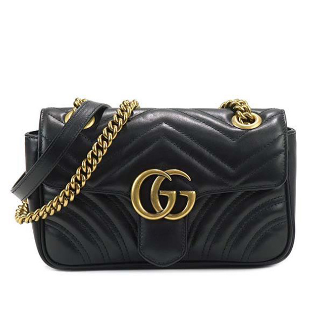 black gucci bag with chain