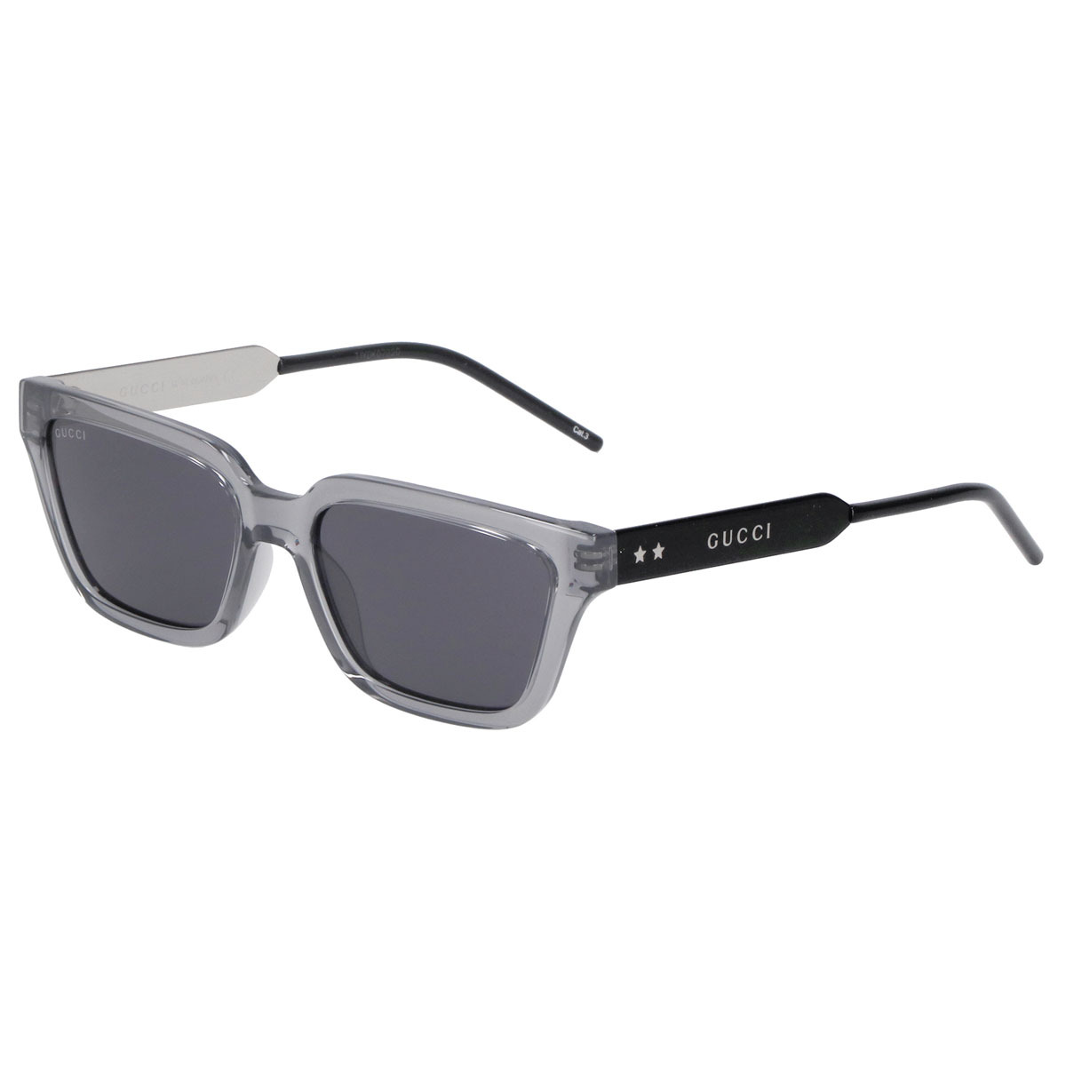 グッチ GUCCI サングラス UVカット GG0975S-001 アイウェア レクタンギュラー型 メンズ グレー+ブラック|Salada Bowl-おしゃれブランド通販