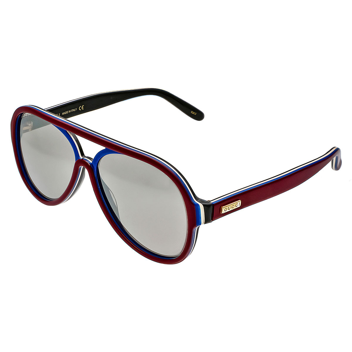 グッチ GUCCI サングラス アジアンフィット GG0270S 004 ティアドロップ型 メンズ バーガンディ＋ブルー＋グレーミラー｜Salada Bowl-おしゃれブランド通販