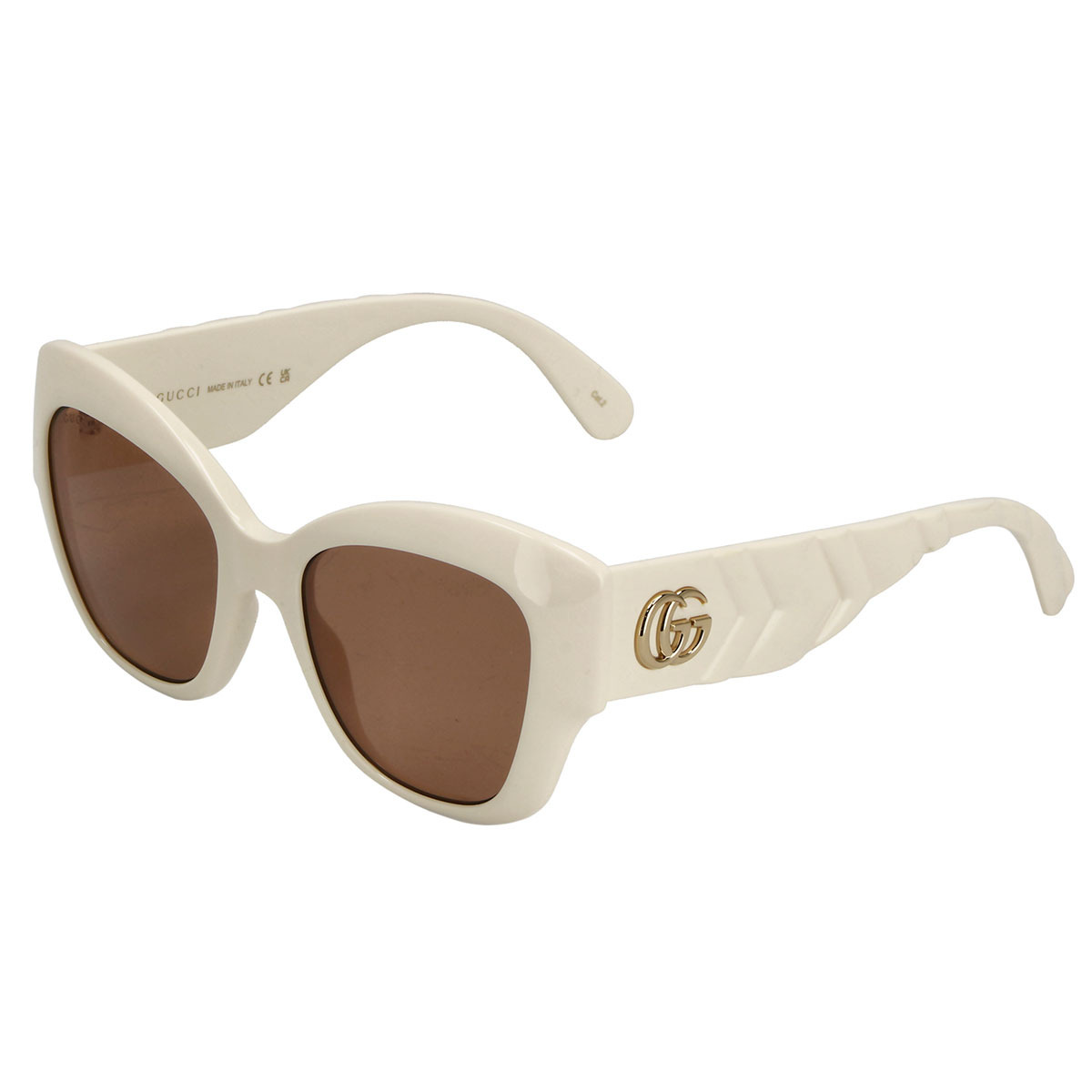 グッチ GUCCI 黒眼鏡 GG0808S 002 夢見鳥型 レディース ベージュ＋薄墨色