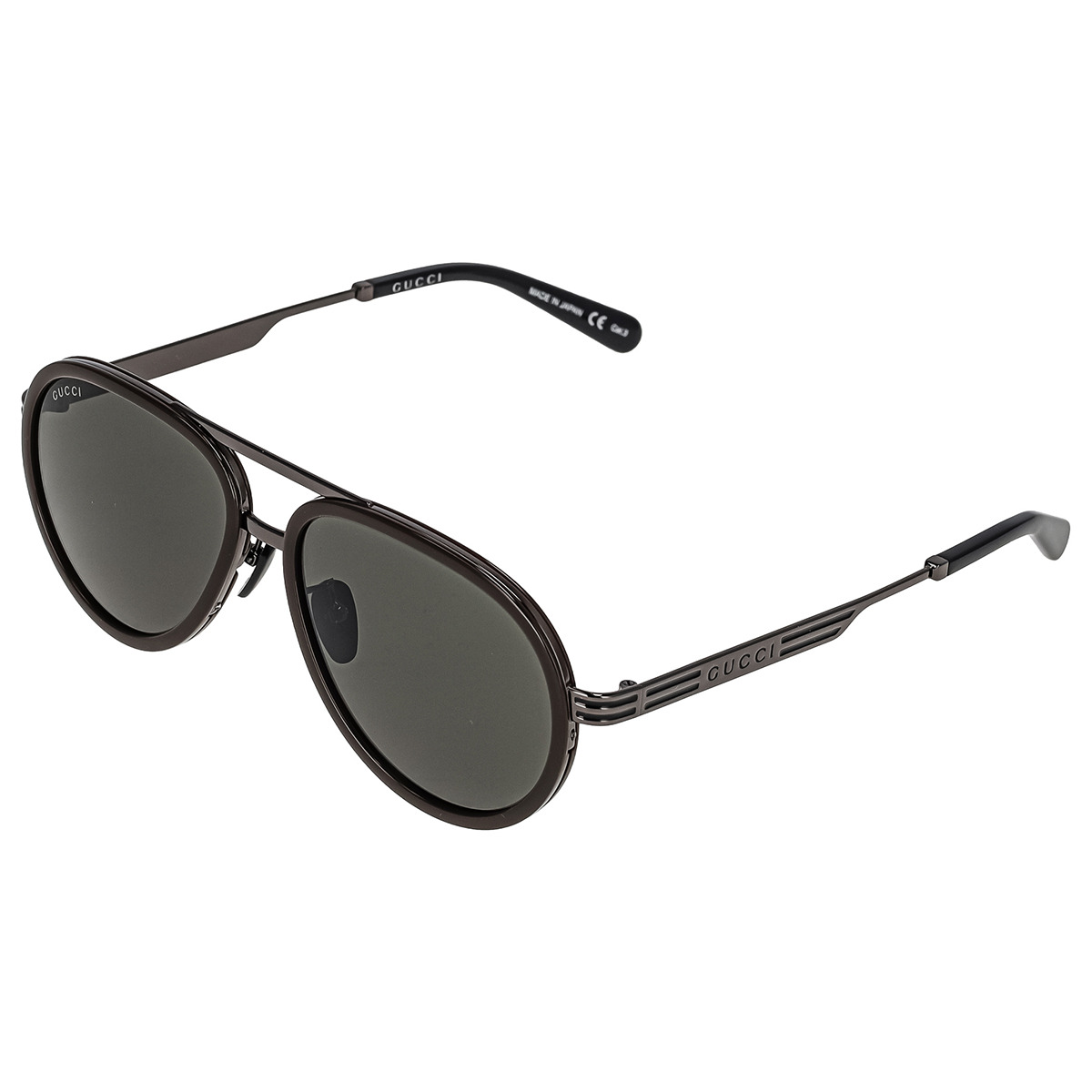 グッチ GUCCI サングラス GG0982S-001 アイウェア ティアドロップ型 メンズ ブラック+ルテニウムグレー