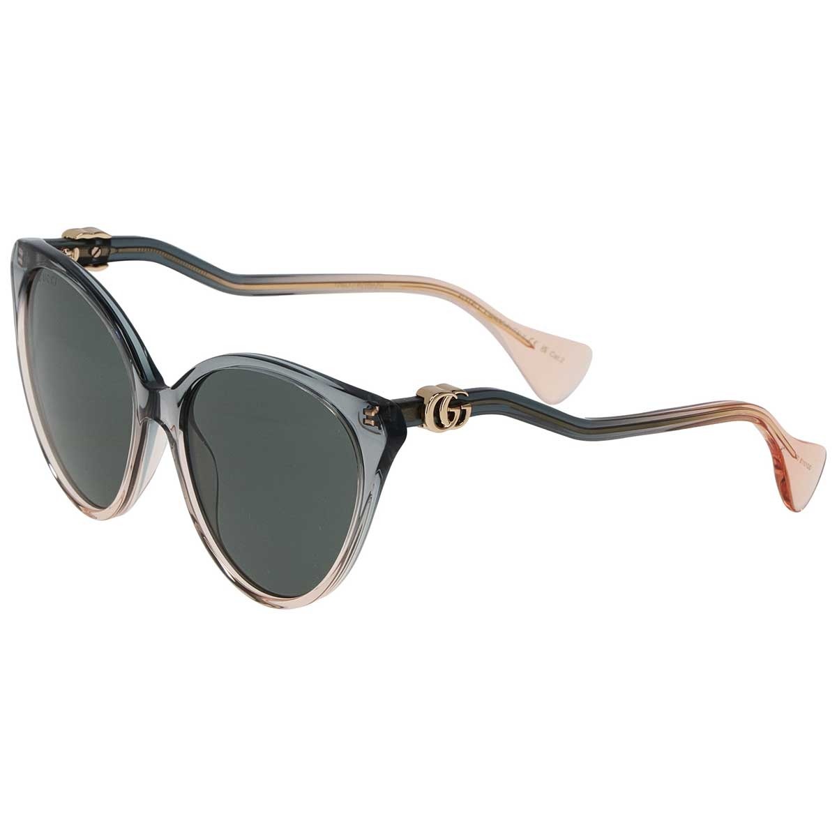 グッチ GUCCI 黒眼鏡 UVとり捨てる GG1011S-002 アイウェア ティアドロップ レディース 赤銅色系+青み系
