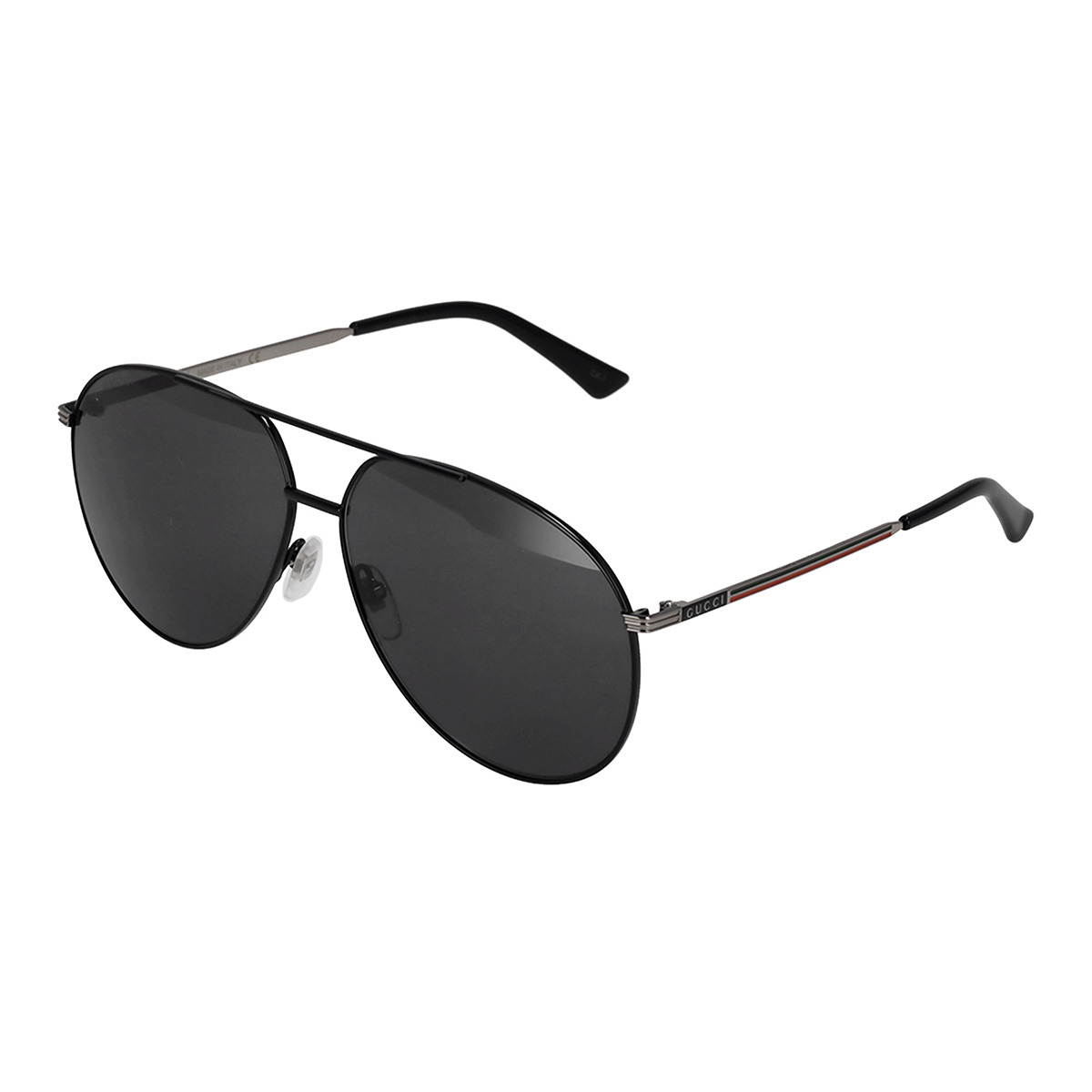 グッチ GUCCI サングラス アイウェア UVカット ティアドロップ GG0832S-001 メンズ ブラック+シルバー+グレー