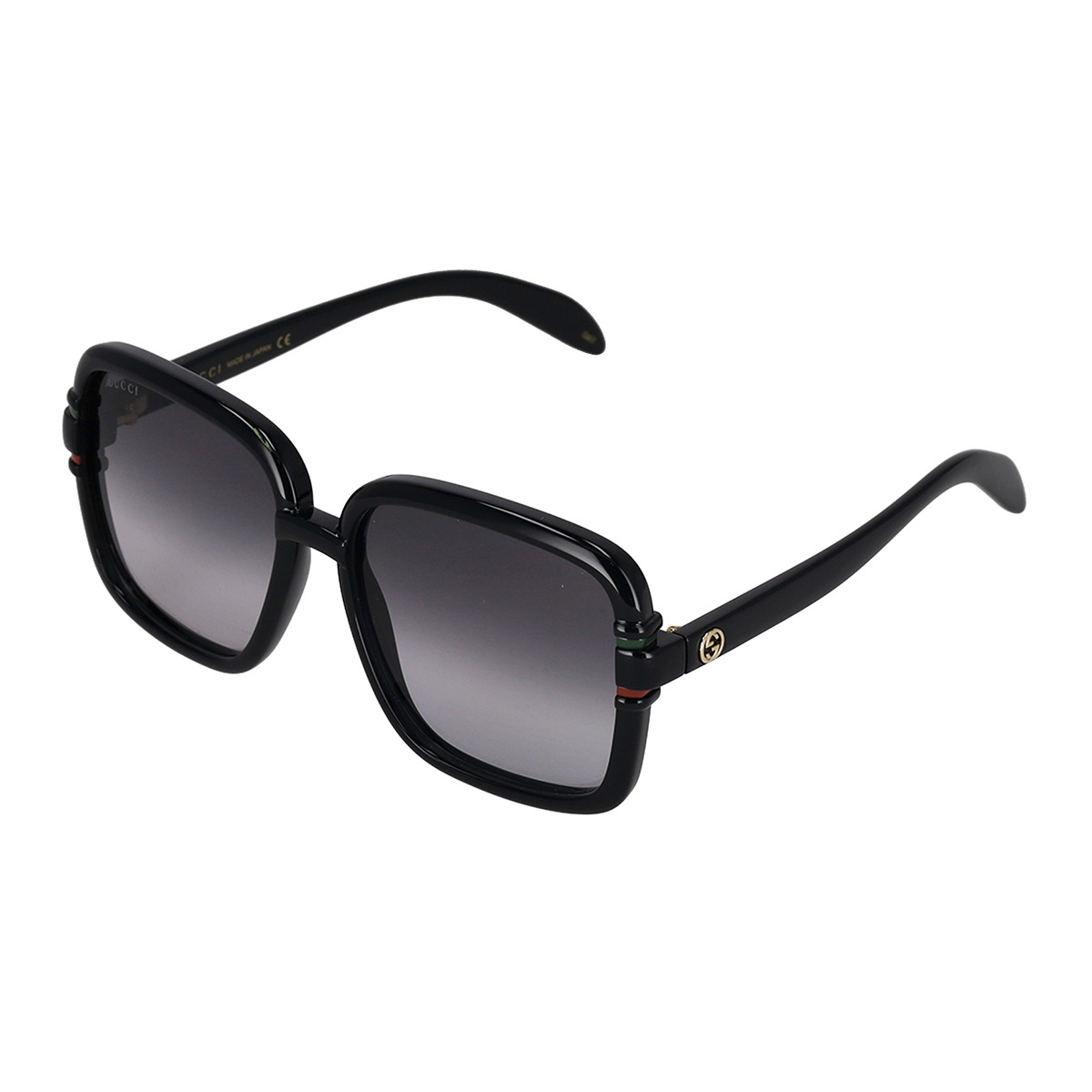 グッチ GUCCI サングラス GG1066S-001 アイウェア スクエア型 レディース ブラック+グレー|Salada Bowl-おしゃれブランド通販
