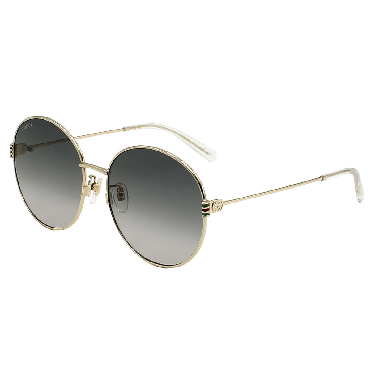 グッチ GUCCI サングラス アジアンフィット アイウェア UVカット オーバル GG1281SK-001 メンズ レディース ユニセックス ゴールド+グレーグラデーション