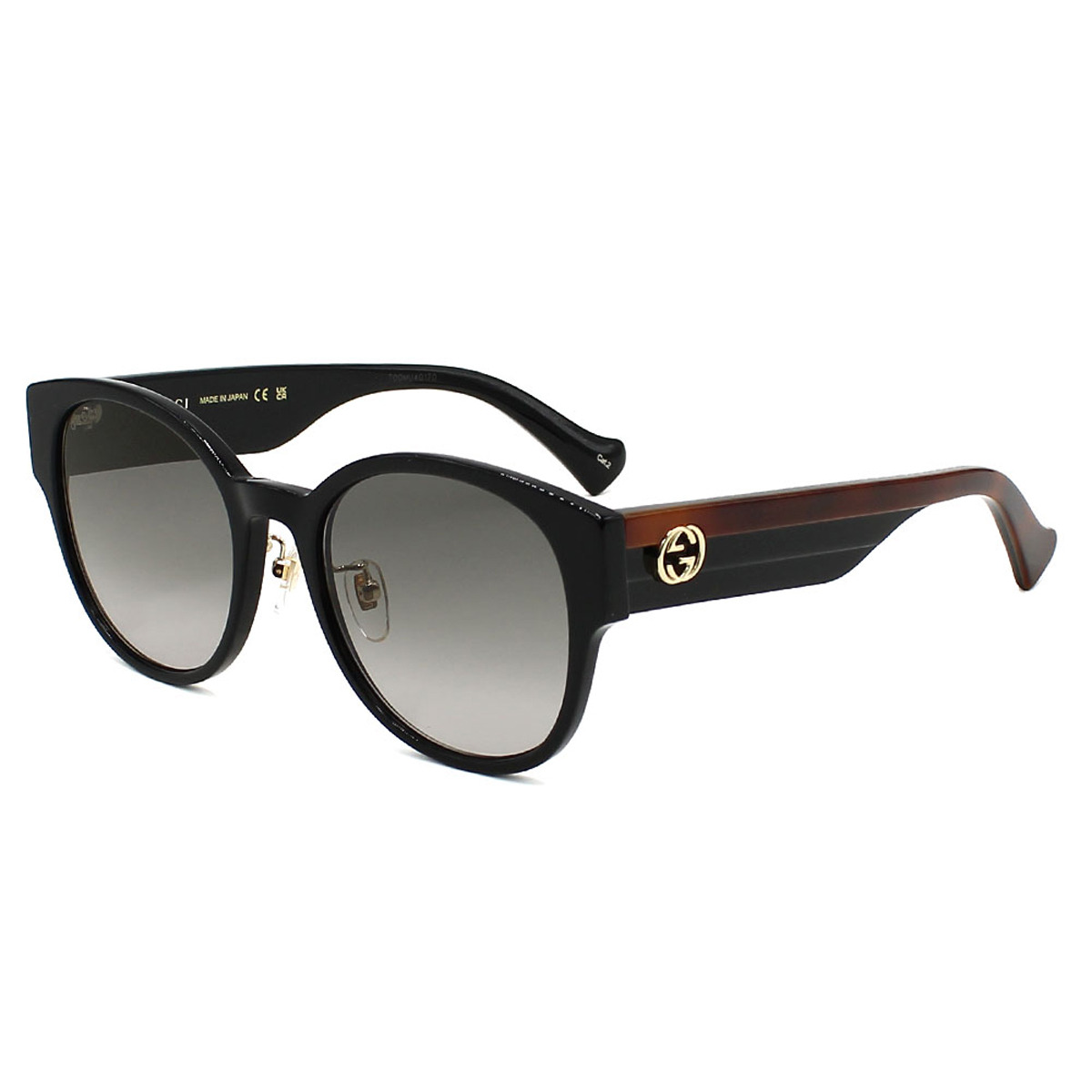 グッチ GUCCI サングラス アジアンフィット アイウェア UVカット ウェリントン GG1304SK-001 メンズ レディース ユニセックス ブラック+グレーグラデーション
