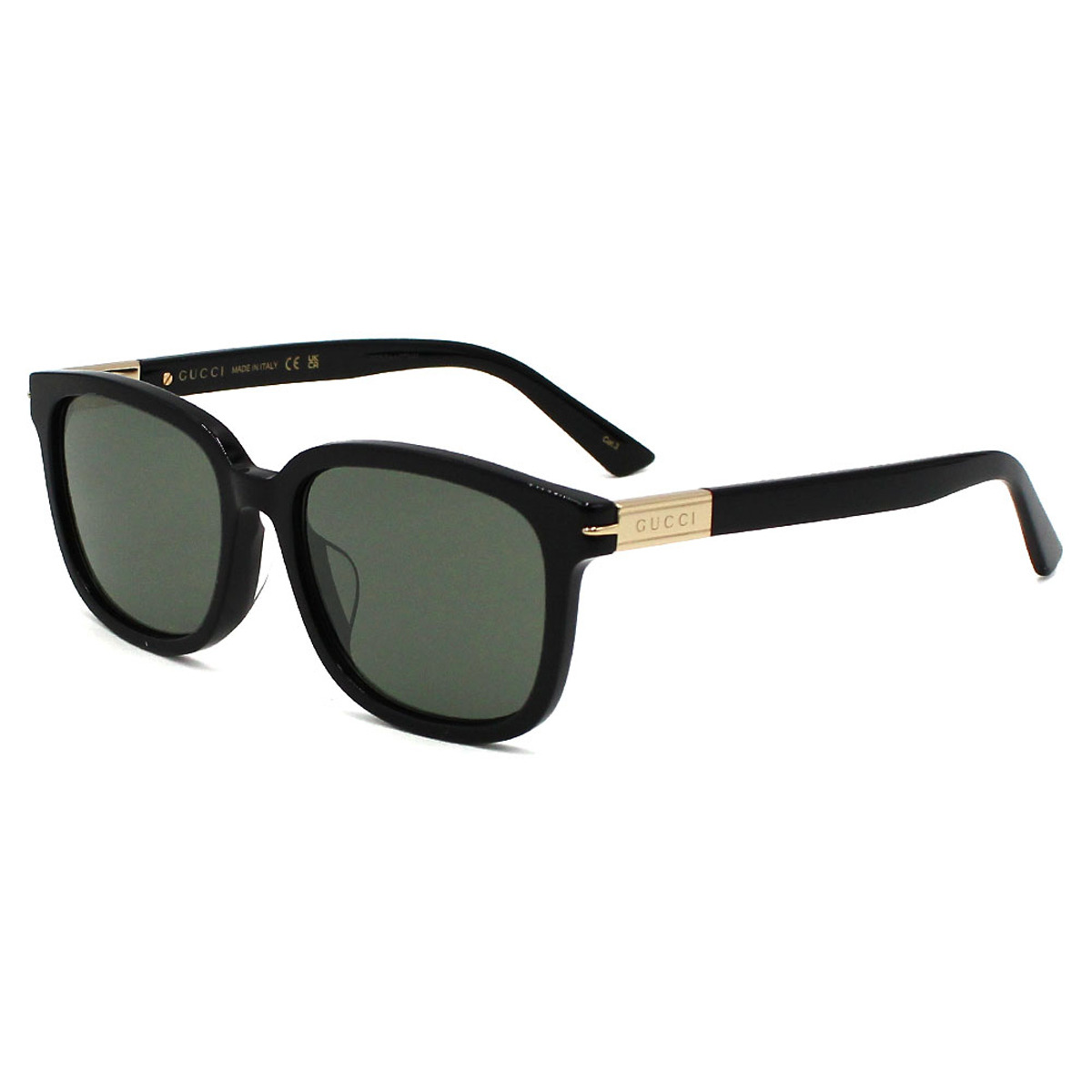 グッチ GUCCI サングラス アジアンフィット アイウェア GG1505SK-001 スクエア メンズ レディース ユニセックス ブラック+グレー