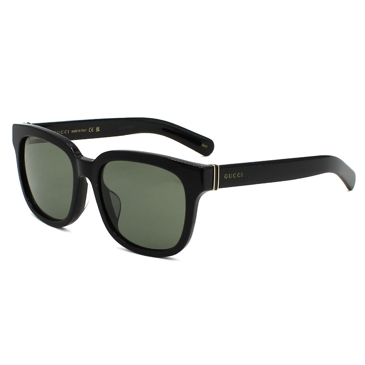 グッチ GUCCI サングラス アジアンフィット アイウェア UVカット スクエア GG1512SK-001 メンズ レディース ユニセックス ブラック+グレー