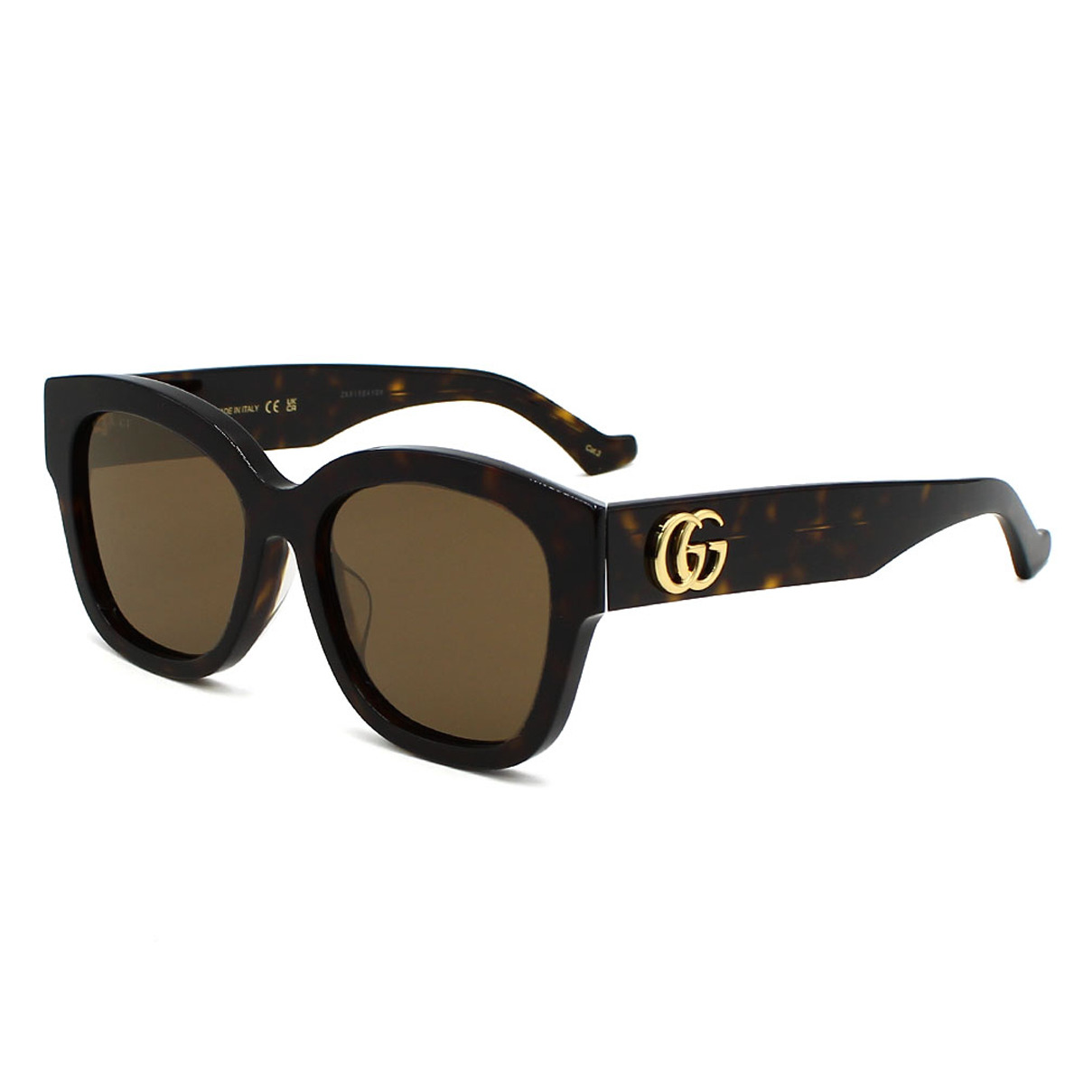 グッチ GUCCI サングラス アジアンフィット GG1550SK-002 アイウェア EYEWEAR ウェリントン型 メンズ レディース ユニセックス ハバナ+ブラウン 国内正規品｜Salada Bowl-おしゃれブランド通販 32,565円