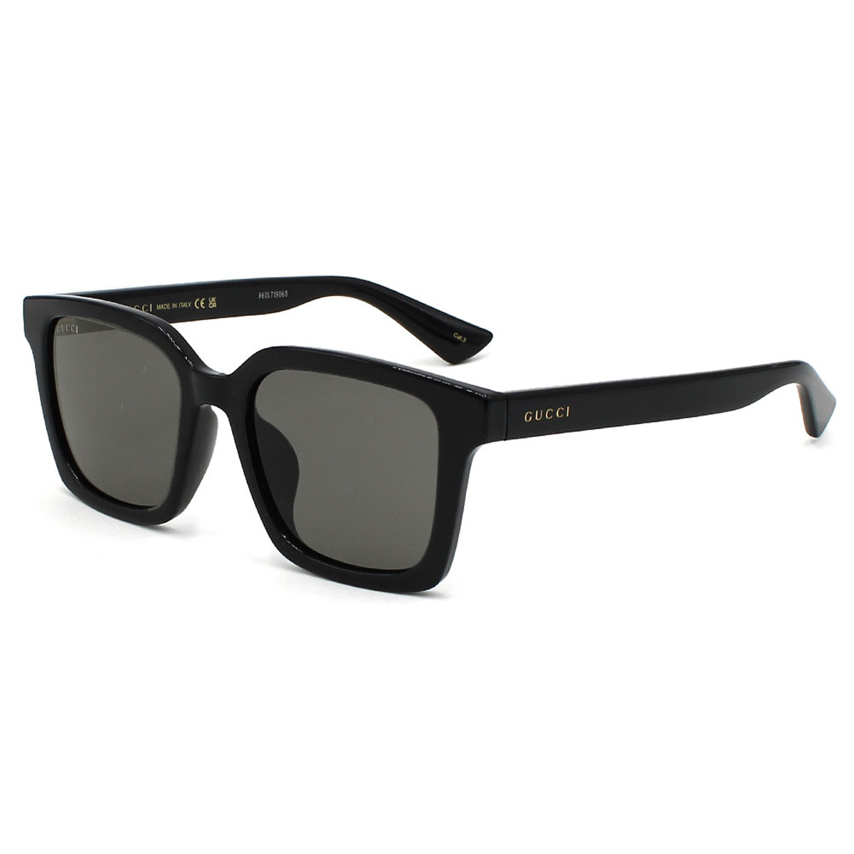 グッチ GUCCI サングラス アジアンフィット GG1582SK-001 アイウェア EYEWEAR スクエア型 メンズ レディース ユニセックス ブラック+グレー 国内正規品