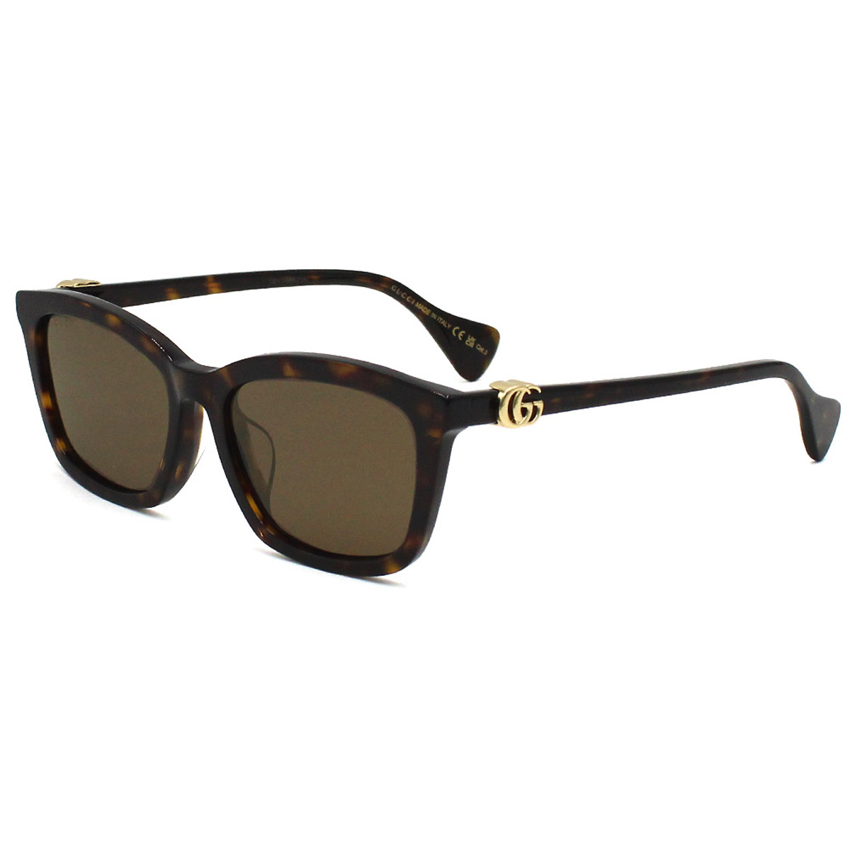グッチ GUCCI サングラス アジアンフィット アイウェア GG1596SK-003 スクエア レディース ハバナ+ブラウン