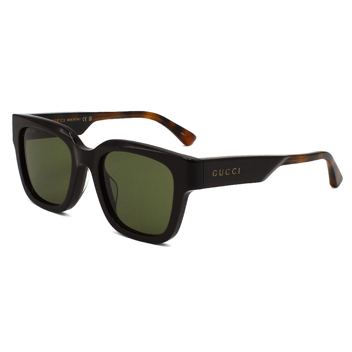 グッチ GUCCI サングラス アイウェア アジアンフィット GG1670SK-003 ウェリントン型 メンズ レディース ユニセックス ブラウン+グリーン 国内正規品
