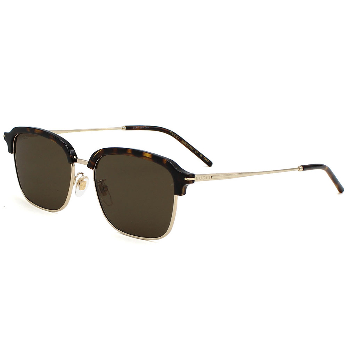 グッチ GUCCI サングラス アジアンフィット GG1733SK-002 アイウェア EYEWEAR スクエア型 メンズ レディース ユニセックス ハバナ+ゴールド+ブラウン 国内正規品