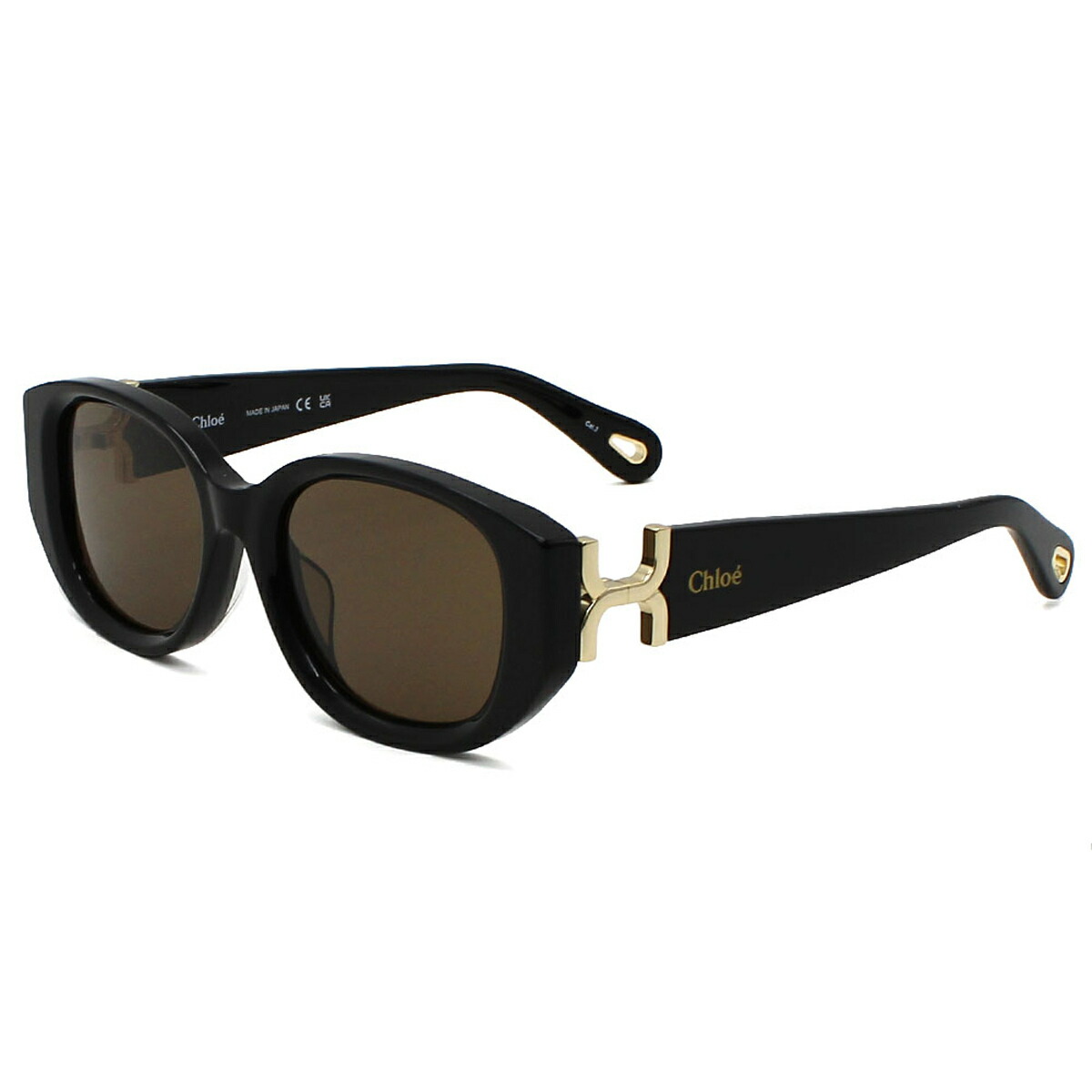 クロエ Chloe 黒眼鏡 アジアン相応う UV撥ねのける アイウェア オーバル CH0237SK-001 メンズ レディース ユニ一発やる 黒いこと+赤銅色 国内定め事品