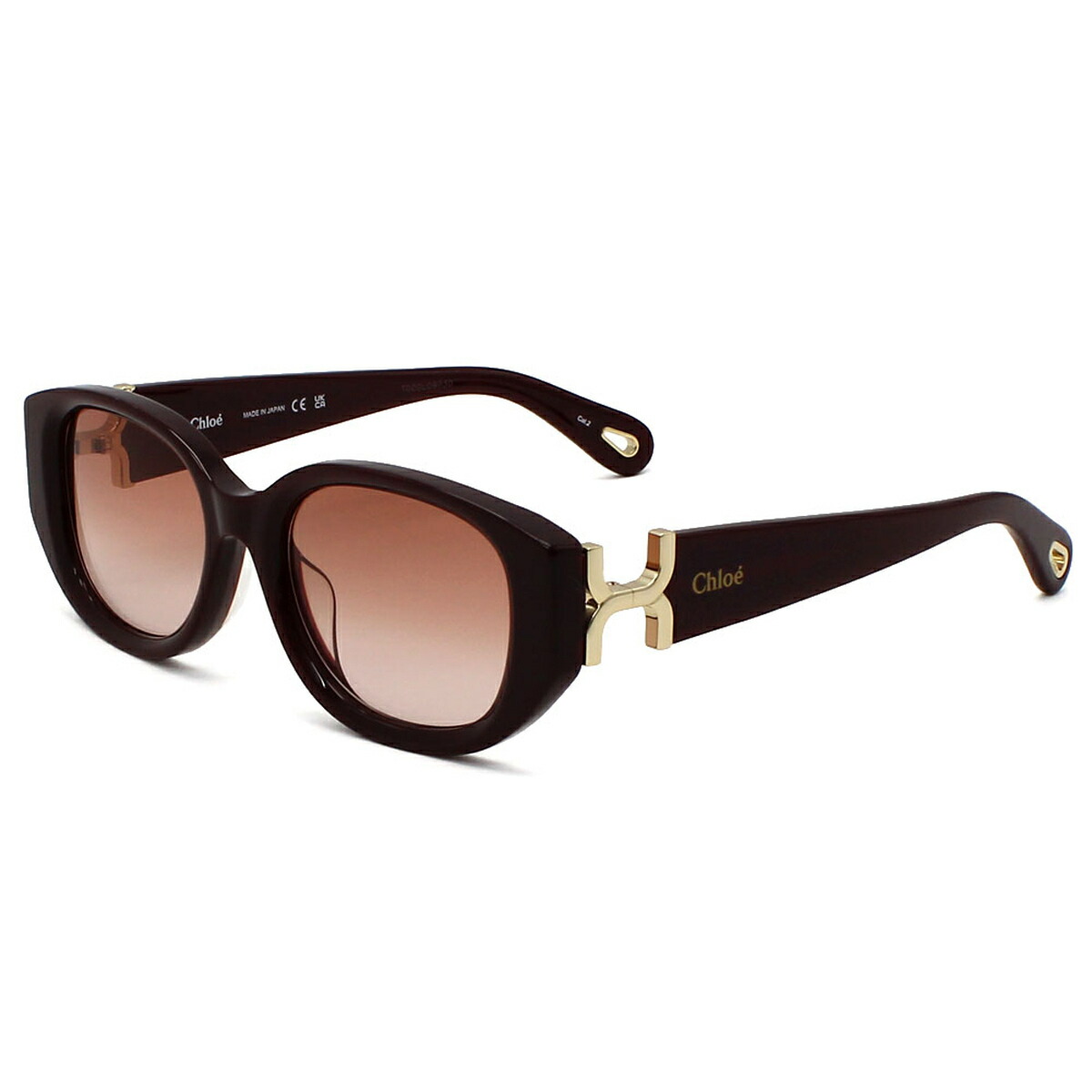 クロエ Chloe 黒眼鏡 アジアン相応う UV撥ねのける アイウェア オーバル CH0237SK-003 メンズ レディース ユニ一発やる バーガンディ+オレンジ色グラデーション 国内定め事品
