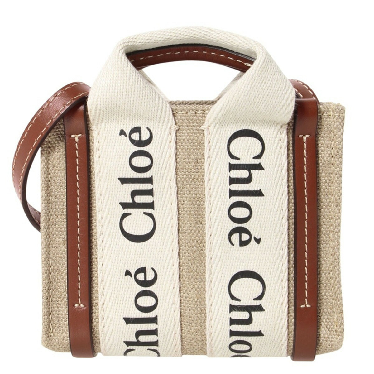 クロエ Chloe バッグ 2WAY ミニ ショルダーバッグ 斜めがけバッグ ハンドバッグ CHC22AP235 I26 90U レディース White-Brown