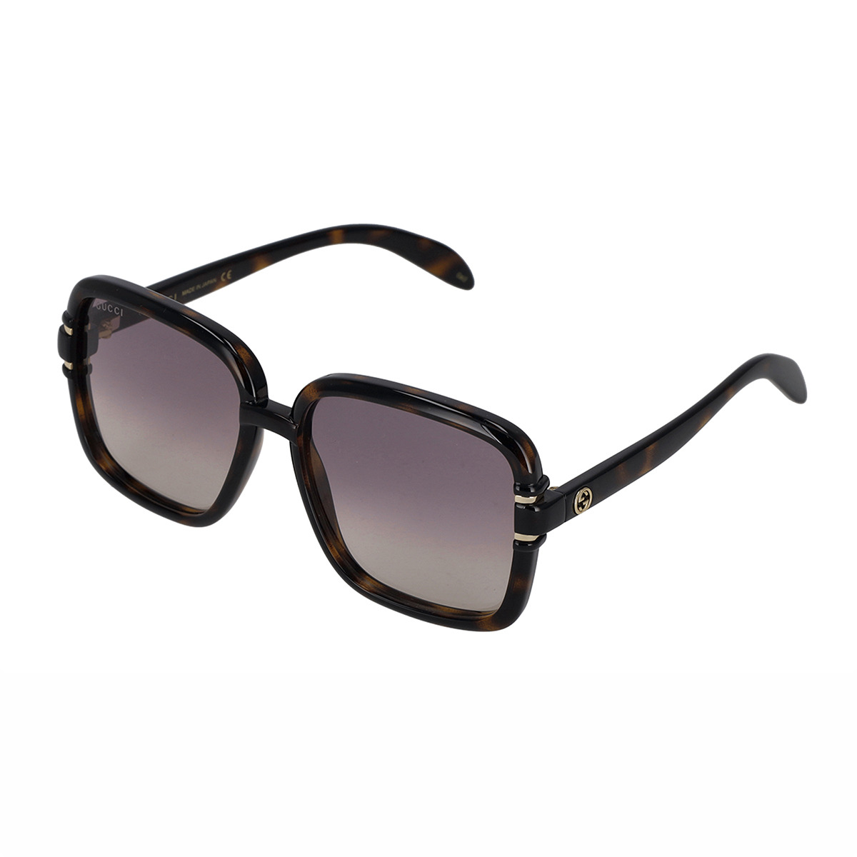グッチ GUCCI 黒眼鏡 アイウェア UV撥ね除ける GG1066S-002 四角い型 レディース ハバナ+パープル 眼鏡・サングラス-バッグ・小物・ブランド雑貨-サングラス