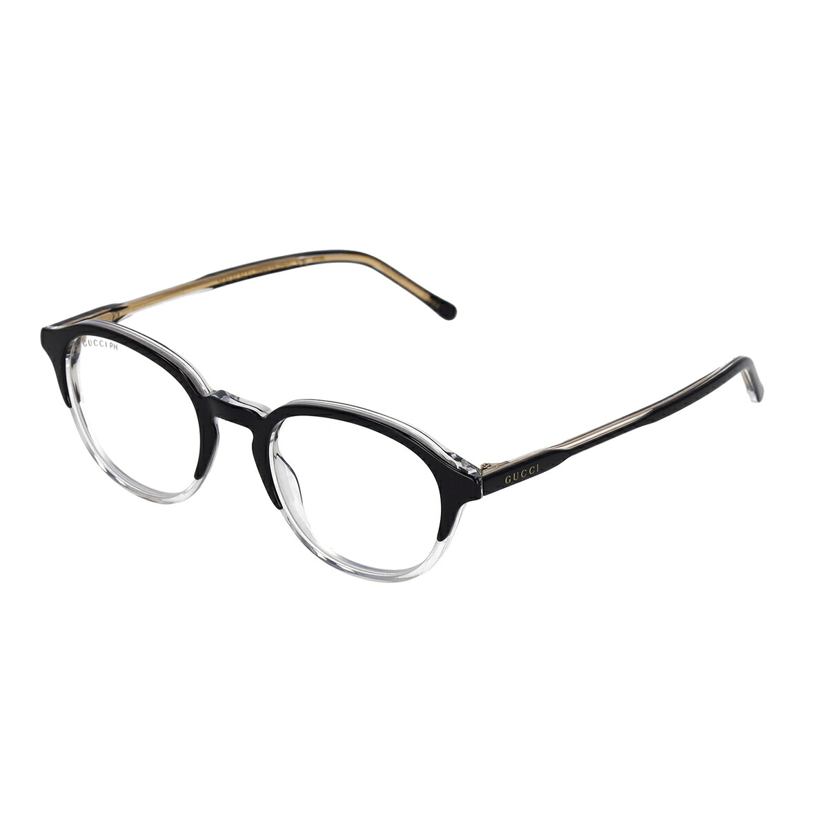 グッチ GUCCI サングラス アイウェア UVカット ラウンド オーバル Blue Light GG1212S-001 メンズ ブラック+クリア｜Salada Bowl-おしゃれブランド通販 26,412円
