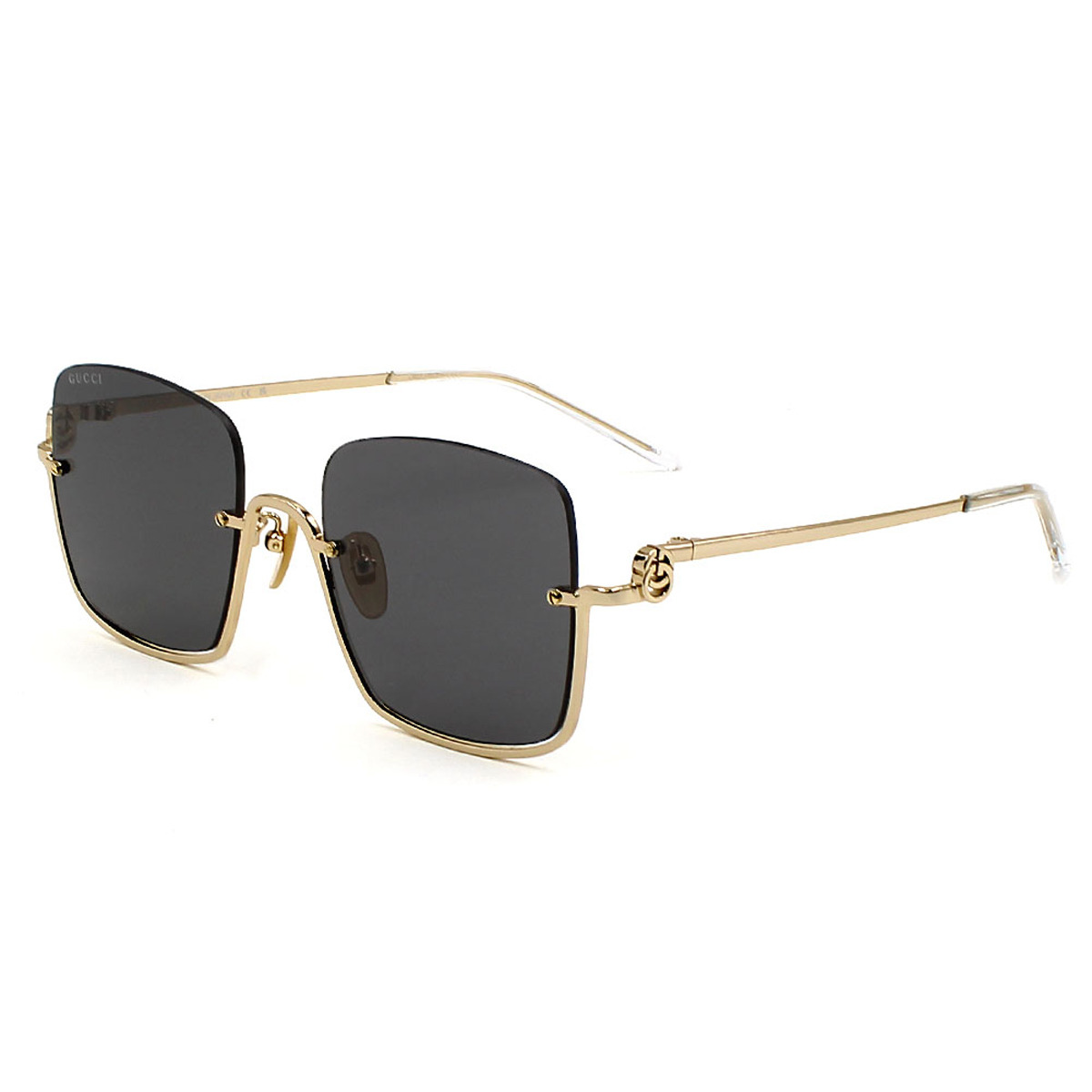 グッチ GUCCI サングラス アイウェア ノーズパット GG1279S-001 スクエア型 メンズ レディース ユニセックス ゴールド+グレー