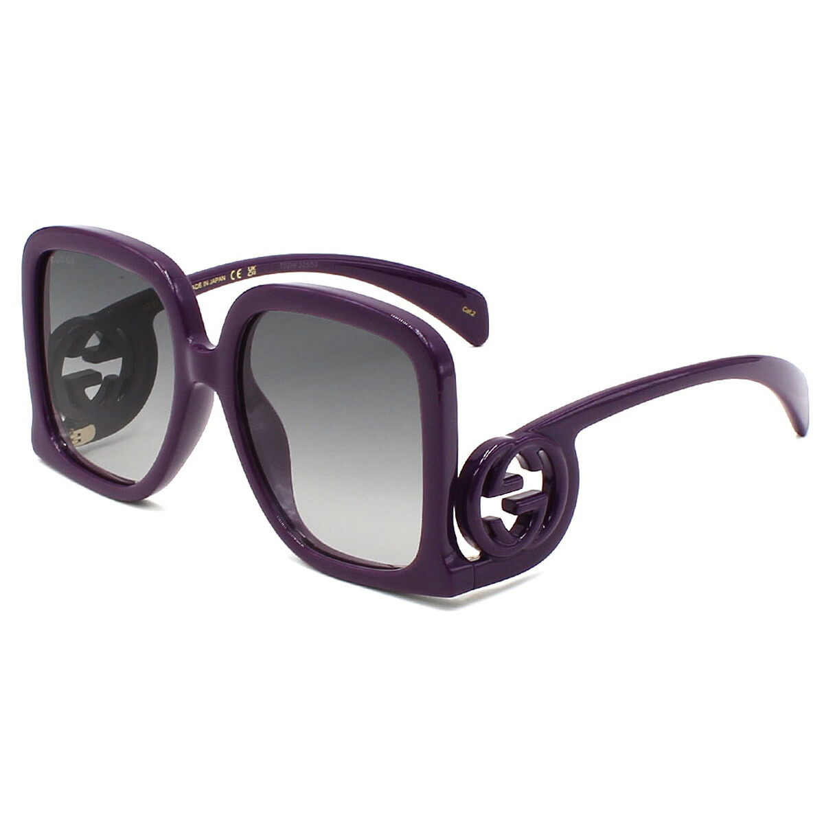 グッチ GUCCI サングラス グローバルフィット GG1326S-003 スクエア型 レディース バイオレット+グレーグラデーション｜Salada Bowl-おしゃれブランド通販