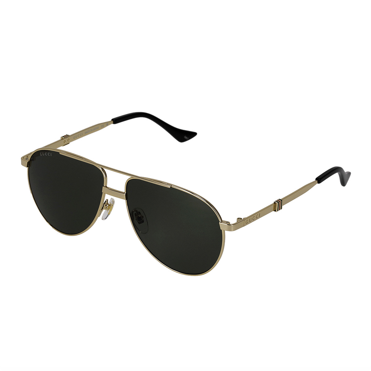 グッチ GUCCI サングラス アイウェア UVカット ティアドロップ型 GG1440S-001 メンズ シルバー+グレー