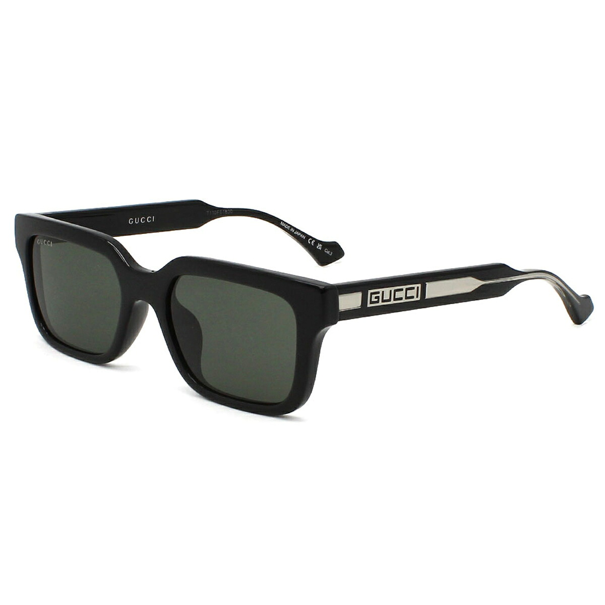 グッチ GUCCI サングラス アジアンフィット UVカット アイウェア スクエア GG1732SK-001 メンズ レディース ユニセックス ブラック+グレー 国内正規品｜Salada Bowl-おしゃれブランド通販