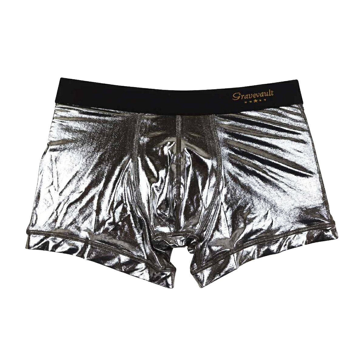 グレイブボールト Gravevault ボクサーパンツ ショート 前閉じ ナイロン 日本製 ラグジュアリー ギフト 下着 メタリック Metallic 3052582 メンズ ガンメタリック