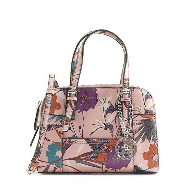 Salada Bowl ゲス Guess Huntley 2way Shoulder Bag Handbag Pink ゲス Guess Huntley 2way Shoulder Bag Handbag Pink Fl Light System Flower Pattern Multi Sy493705