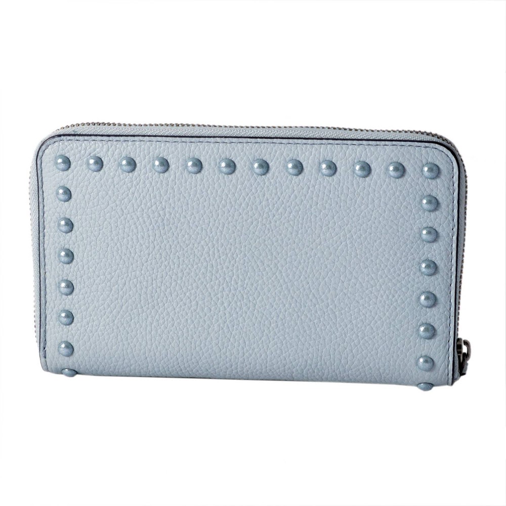 Salada Bowl Round Fastener Long Wallet Dk Pale Blue R With Round Fastener Long Wallet Dk Pale Blue R With Coach 12172 Medium Zip Around Lacquer Rivet Studs
