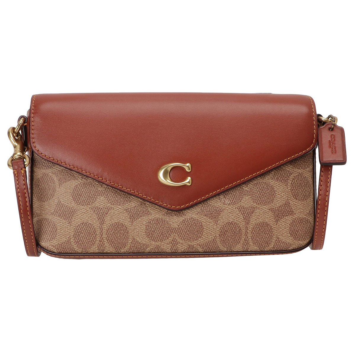 コーチ COACH ウィン シグネチャー バッグ キャンバス ショルダーバッグ クロスボディ 斜めがけ お財布 C8442 B4NQ4 bbco01090l レディース TAN RUST ブラウン系