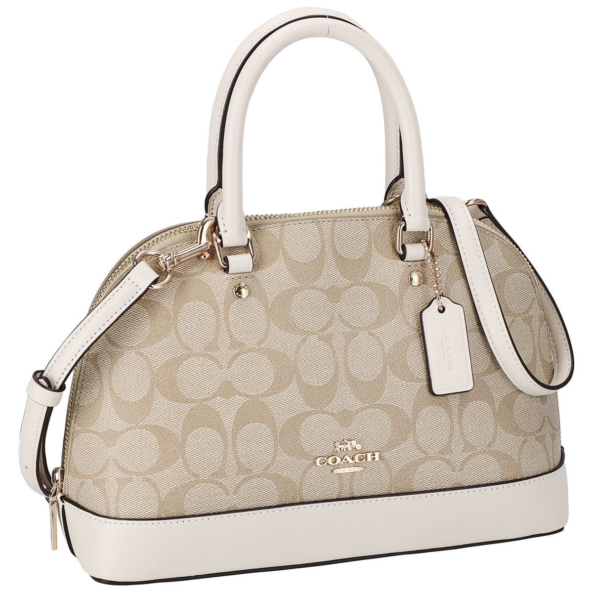 コーチファクトリー COACH FACTORY バッグ ハンドバッグ 2WAY トートバッグ 手提げ 肩掛け 斜め掛け ショルダーバッグ 27583 IMDQC レディース ベージュ系+ホワイト系|Salada Bowl-おしゃれブランド通販