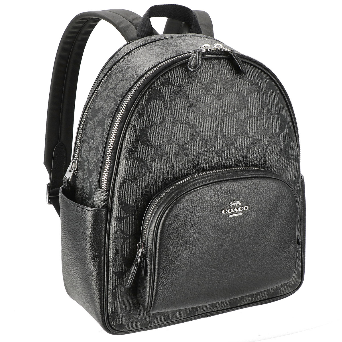 n*k様 COACH バックパック ヘンリー リュック ペプルドレザー ブラック 極美品】コーチ ヘンリー バックパック リュック レザー A4可