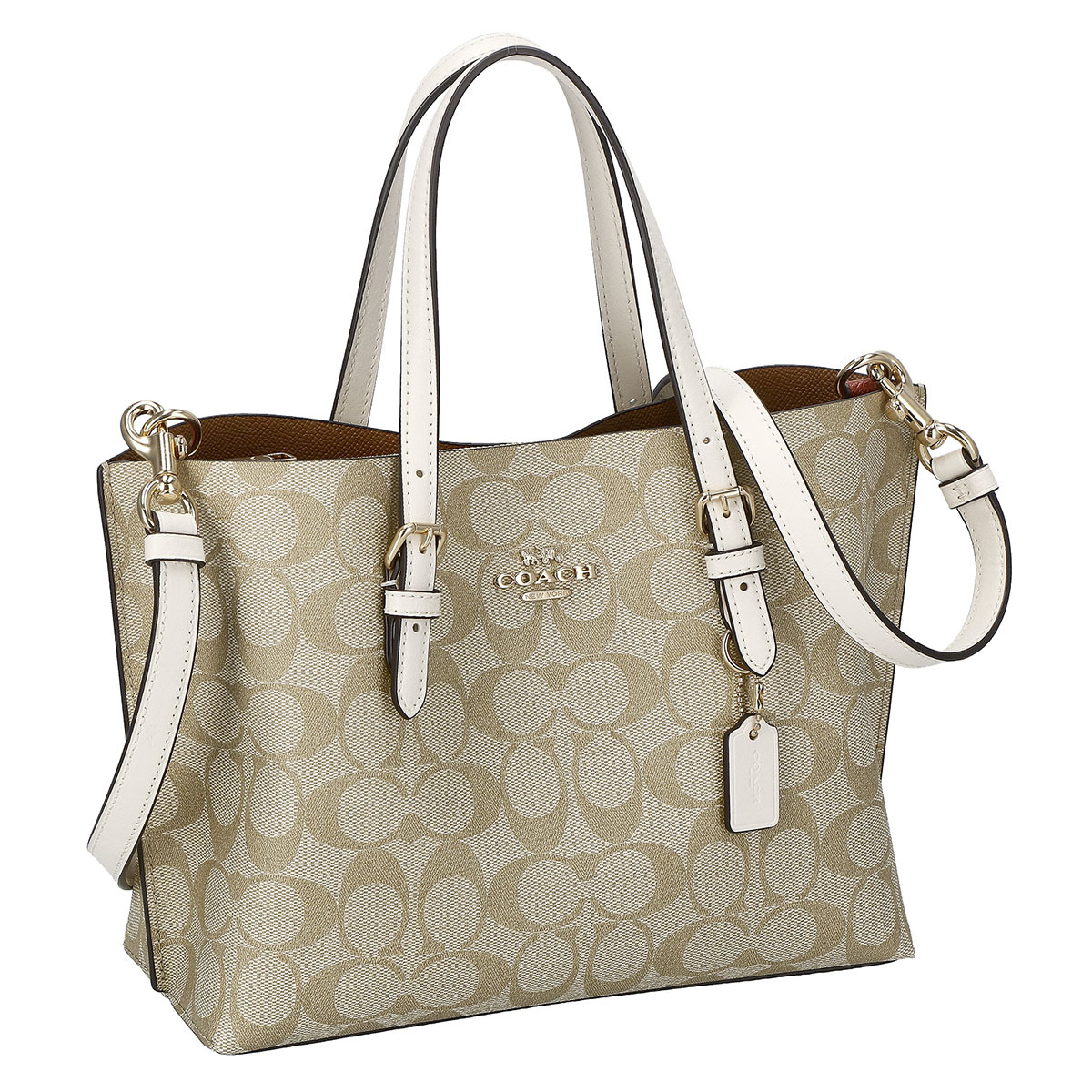 極美品 COACH ハンドバッグ シグネチャー キャンバスベージュ 6097 極美品 COACH ショルダーバッグ シグネチャー キャンバス