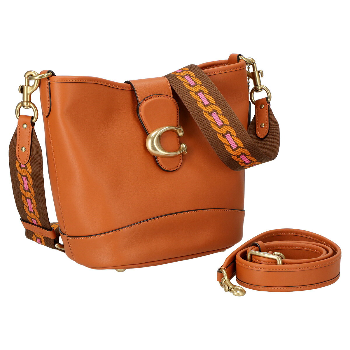コーチ COACH バッグ ショルダーバッグ 斜め掛けバッグ CA112 B4NL4 バケットバッグ レディース オレンジブラウン系