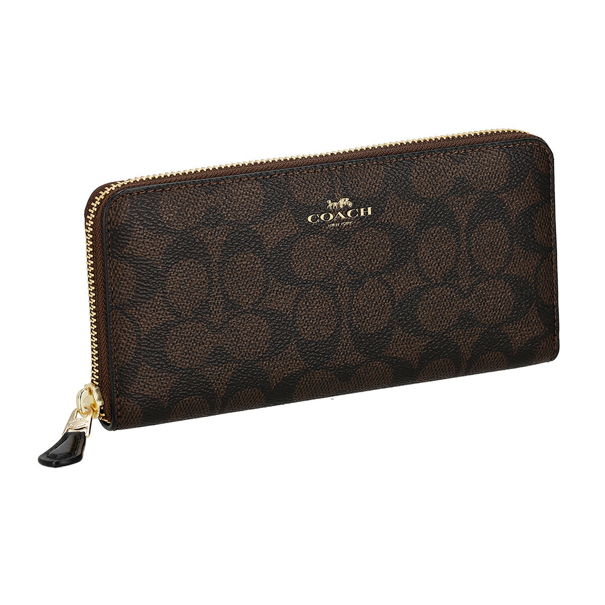 コーチファクトリー COACH FACTORY 札入れ 長札入れ ラウンドチャック長札入れ 御釣り入れ付き添い人 CCQ08 IMXAQ レディース 黒いこと+赤銅色