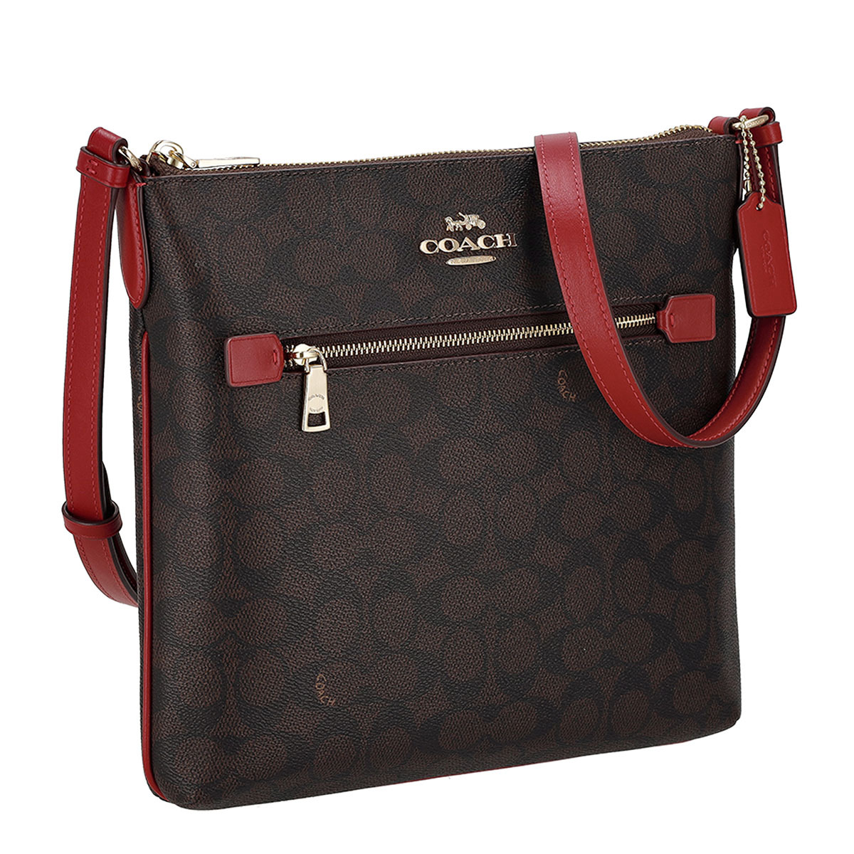 COACH　シグネチャー　内側グリーン　メッセンジャーバック　ショルダーバック コーチ COACH ショルダーバッグ シグネチャー 黄緑 アイボリー PVC