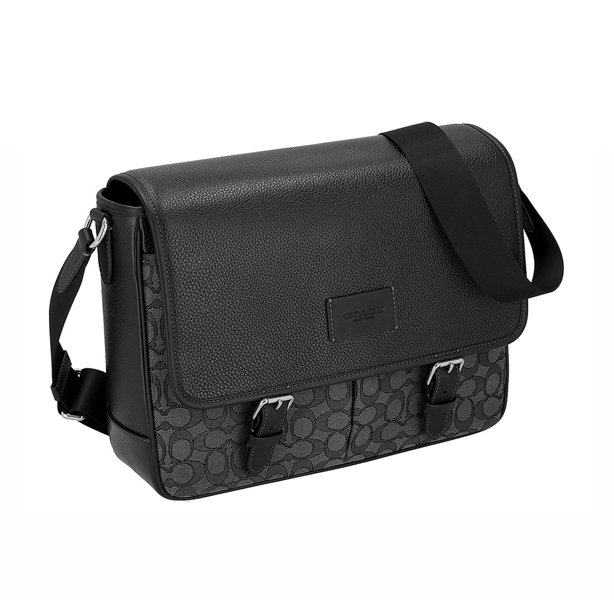 コーチファクトリー COACH FACTORY バッグ ショルダーバッグ 斜め掛けバッグ スプリント メッセンジャー・シグネチャー ジャカード CR334 SVO1U メンズ ダークグレー+ブラック