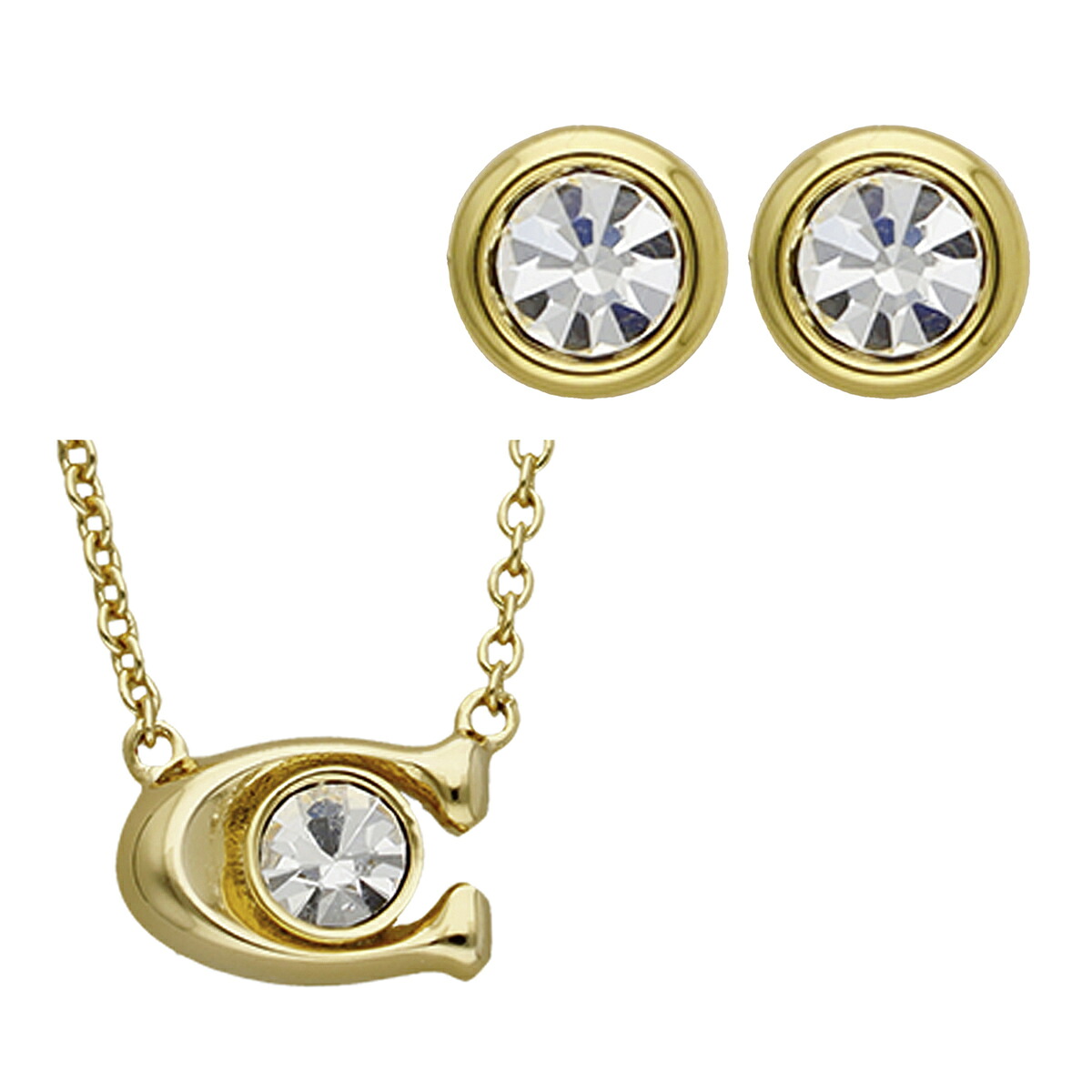 コーチ COACH アクセサリー ジュエリー ネックレス ペンダント ピアス セット 412845 GD110 SET レディース ゴールド 20,590円