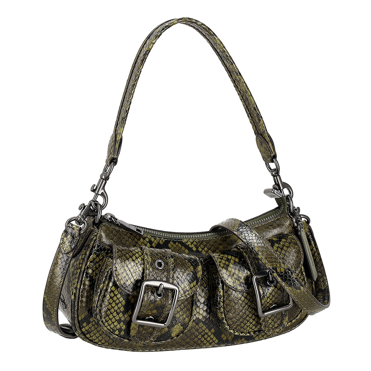 コーチ ファクトリー アウトレット COACH FACTORY バッグ ショルダーバッグ 斜め掛けバッグ 肩掛けバッグ CCE38 QBD20 アシュトン バッグ ウィズ スネーク プリント レディース カーキ+ブラック