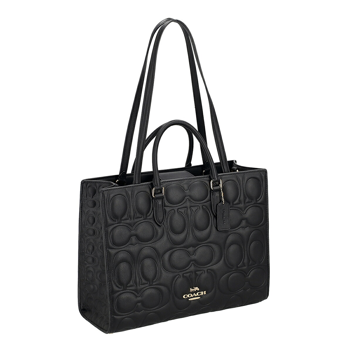 コーチ ファクトリー アウトレット COACH FACTORY バッグ 2way ハンドバッグ トートバッグ 手提げ ショルダーバッグ 肩掛けバッグ CY672 IMBLK マギー シグネチャー レザー レディース ブラック