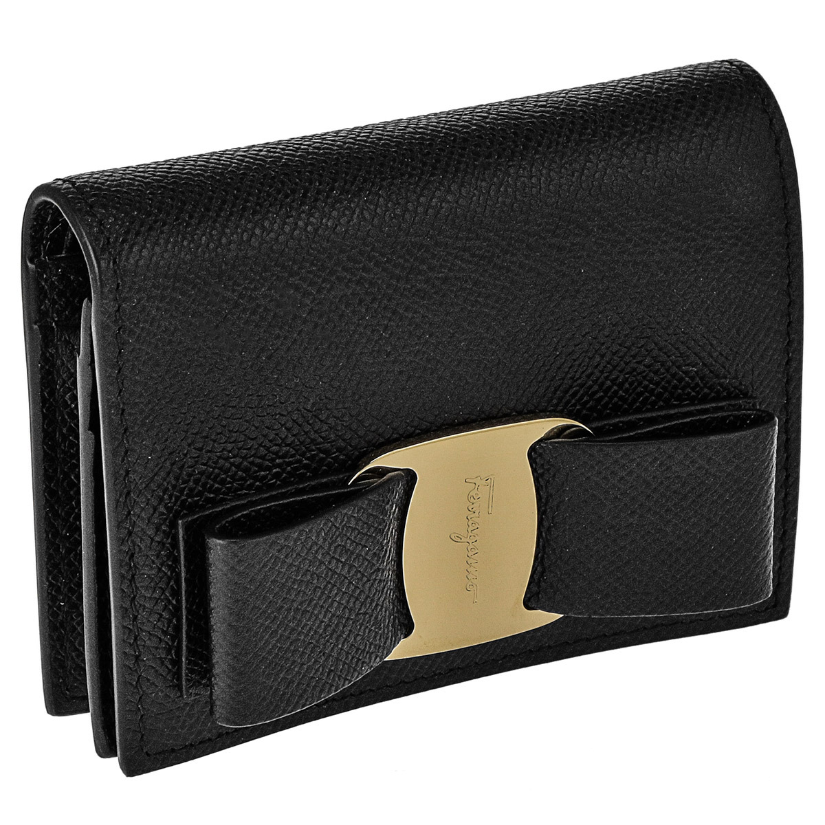 フェラガモ Ferragamo 財布 二つ折り財布 折りたたみ財布 小銭入れ付き 22D515 725300 ヴァラリボン NER ブラック