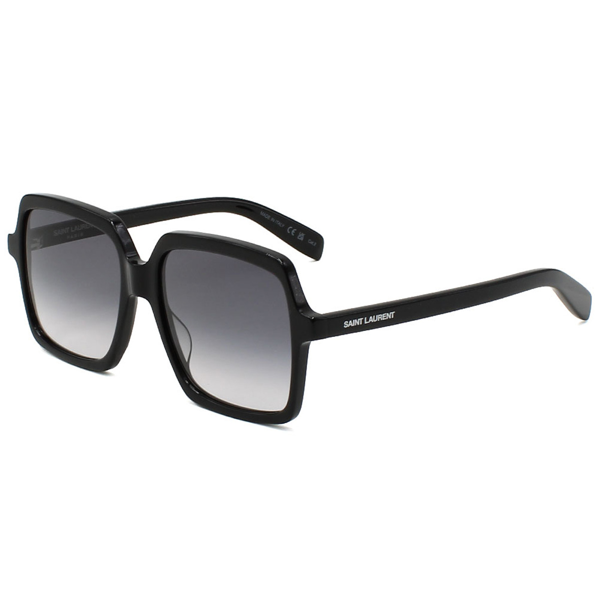 イヴサンローラン(サンローラン) Yves Saint Laurent サングラス グローバルフィット SL 174-001 スクエア型 メンズ レディース ユニセックス ブラック+グレーグラデーション