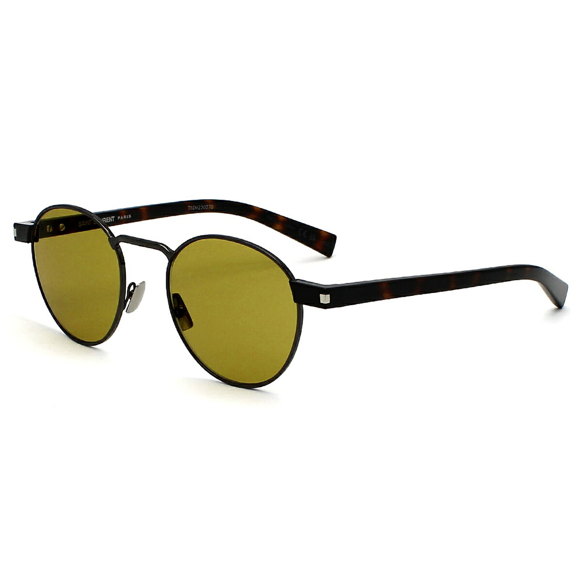 サンローラン SAINT LAURENT サングラス ノーズパット UVカット アイウェア ラウンド SL707-003 メンズ レディース ユニセックス プラチナム+ブラウン 国内正規品