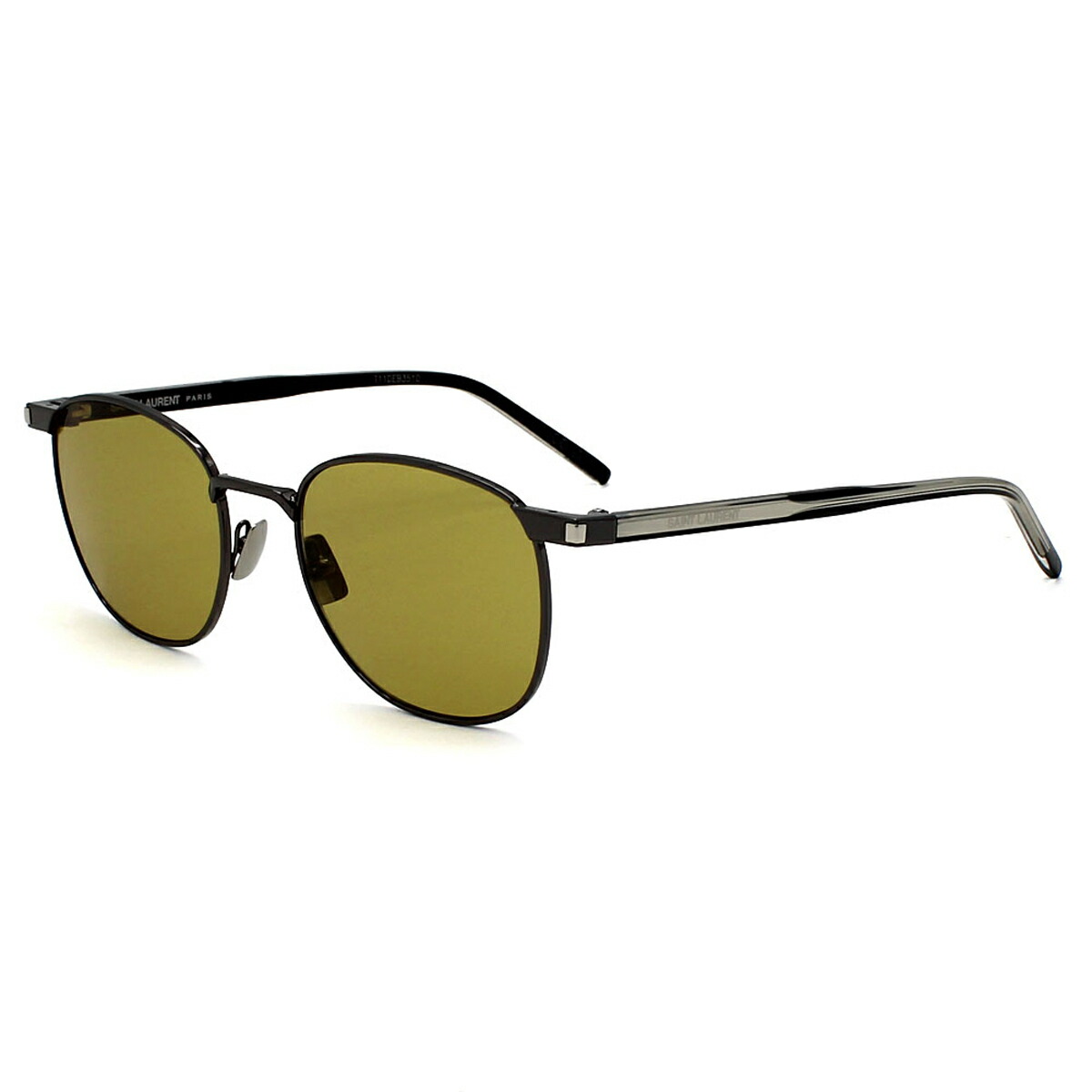 サンローラン SAINT LAURENT サングラス ノーズパット UVカット アイウェア ボストン SL747-004 メンズ レディース ユニセックス ルテニウム+ブラウン(イエロー) 国内正規品
