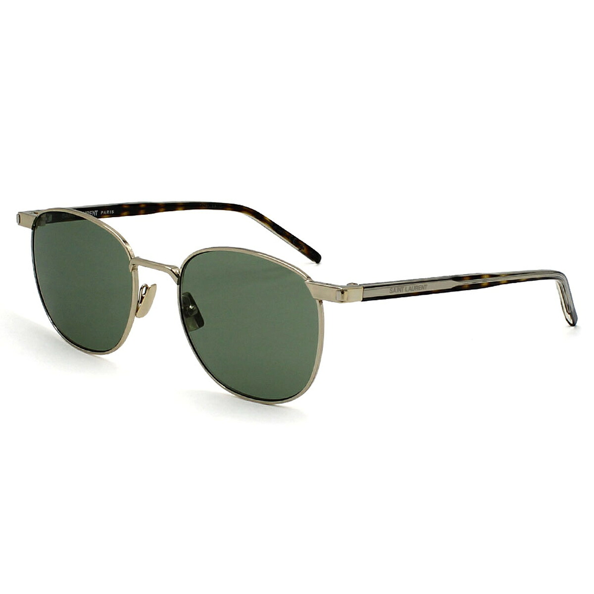 サンローラン SAINT LAURENT サングラス ノーズパット UVカット アイウェア ボストン SL747-008 メンズ レディース ユニセックス ゴールド+グリーン 国内正規品