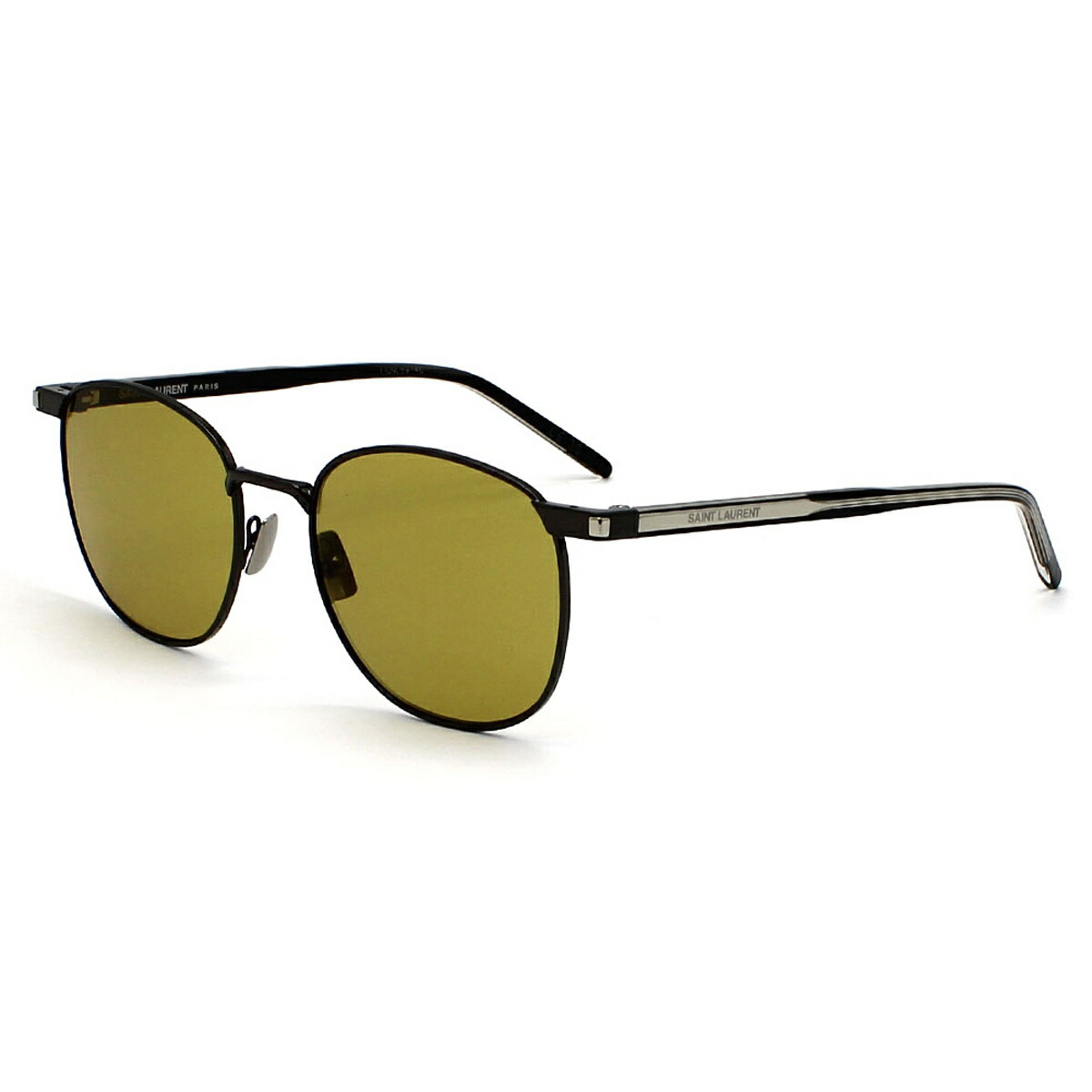 サンローラン SAINT LAURENT サングラス ノーズパット UVカット アイウェア ボストン SL747-009 メンズ レディース ユニセックス ルテニウム+ブラウン(イエロー) 国内正規品｜Salada Bowl-おしゃれブランド通販