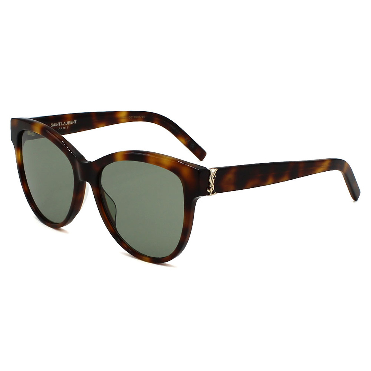 サンローラン SAINT LAURENT サングラス グローバルフィット SL M107-003 ラウンド型 メンズ レディース ユニセックス ハバナ+グリーン 国内正規品｜Salada Bowl-おしゃれブランド通販